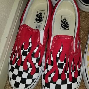 Red flame vans